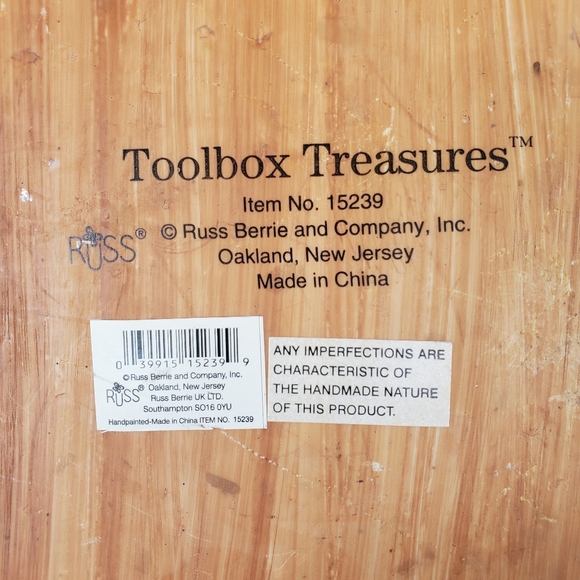 Vintage Russ Tool Box Treasures Wall Hanging Hand Drill - C . 1900 Resin Plaque - Picture 7 of 9